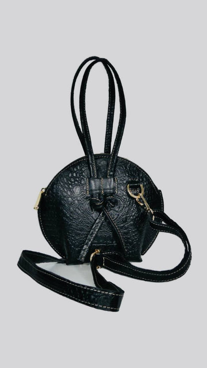 Sac à main mini en cuir style Croco