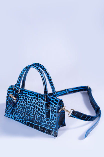Sac à main mini en cuir style Croco